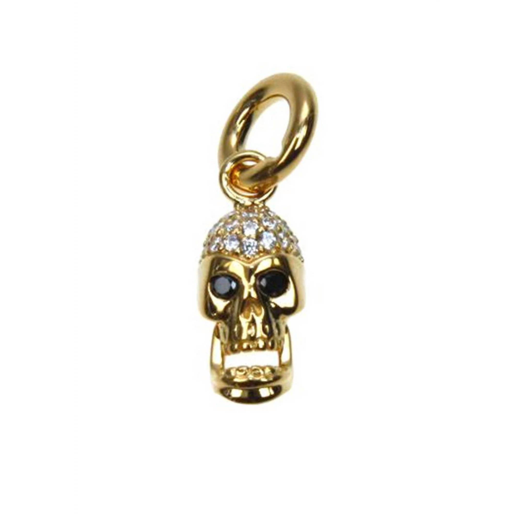 New Story Jewellery Women's Skull Charm Pendant In Gold Plate